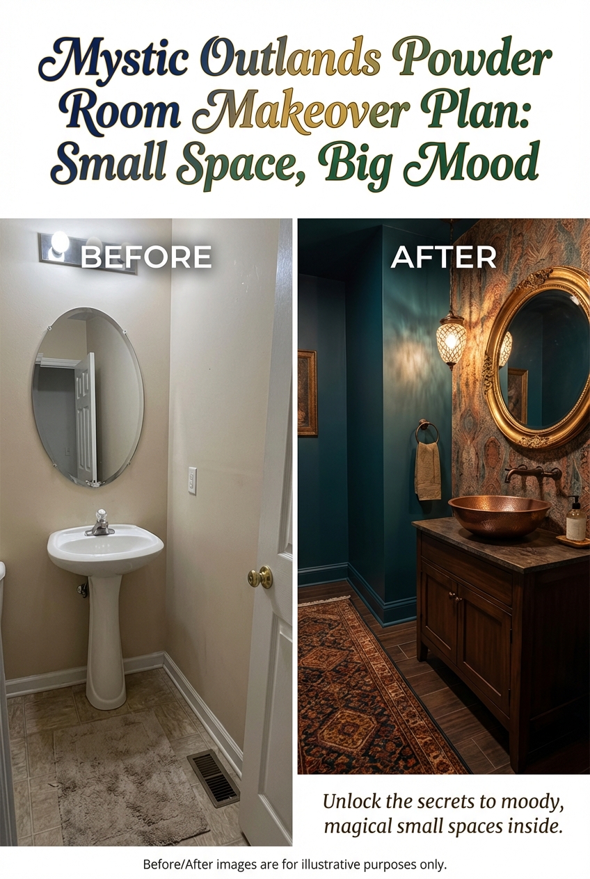 Mystic Outlands Powder Room Makeover Plan: Small Space, Big Mood - photo 5