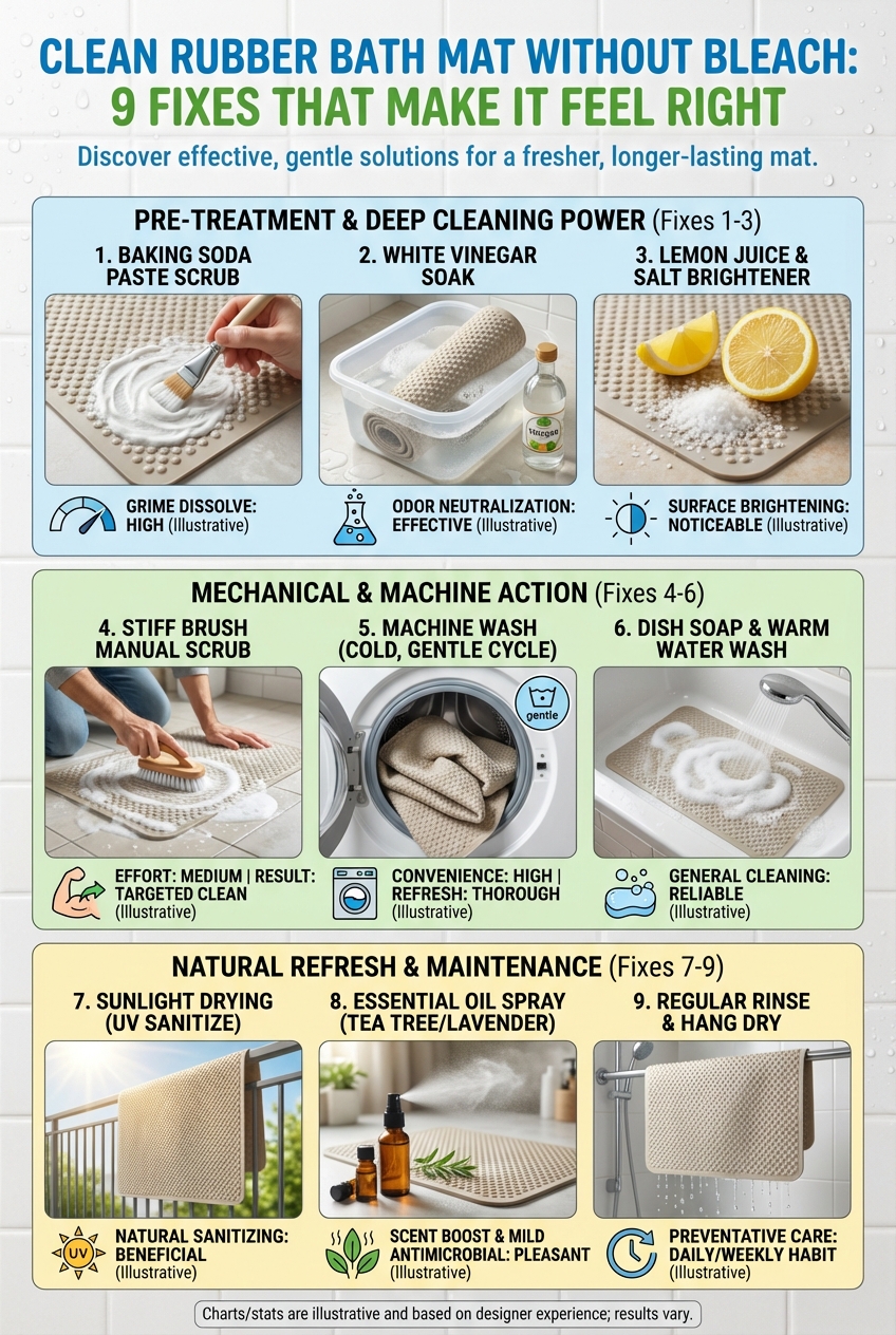 Clean Rubber Bath Mat Without Bleach: 9 Fixes That Make It Feel Right - photo 3