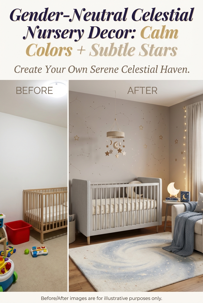 Gender-Neutral Celestial Nursery Decor: Calm Colors + Subtle Stars - photo 5