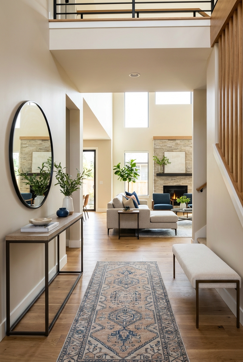 Foyer in an Open Living Room in: the 8 – Step Blueprint